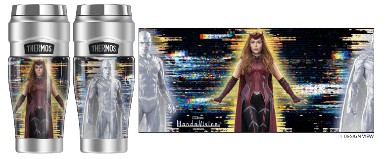 Scarlet Witch and The Vision 16 oz. Travel Tumbler / Amazon - coming soon!