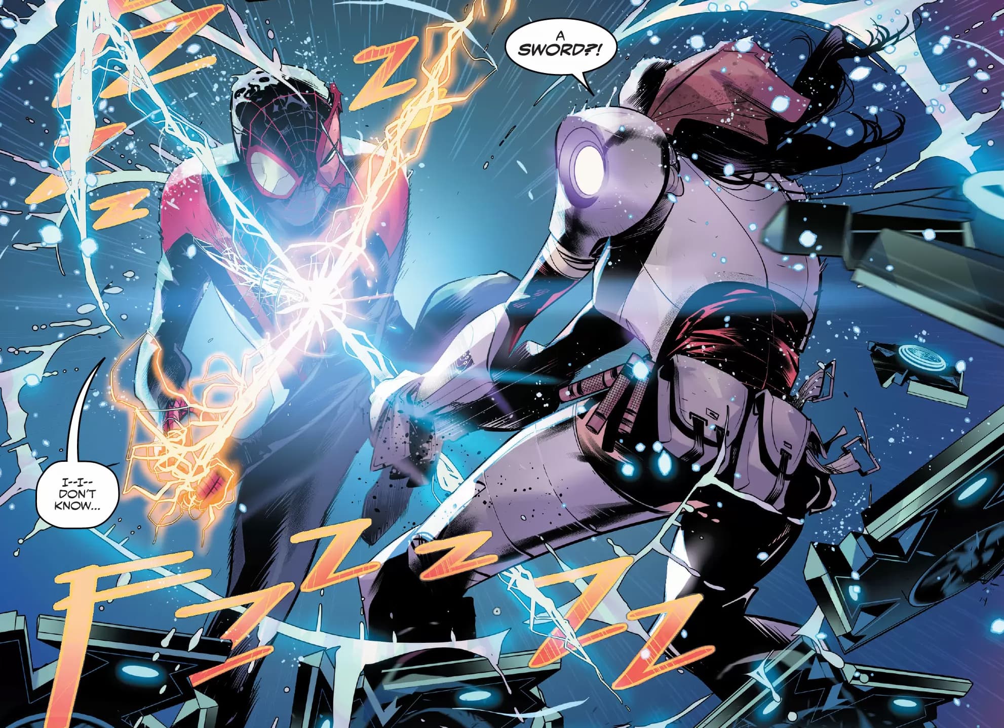 MILES MORALES: SPIDER-MAN (2022) #5 artwork by Federico Vicentini and Bryan Valenza