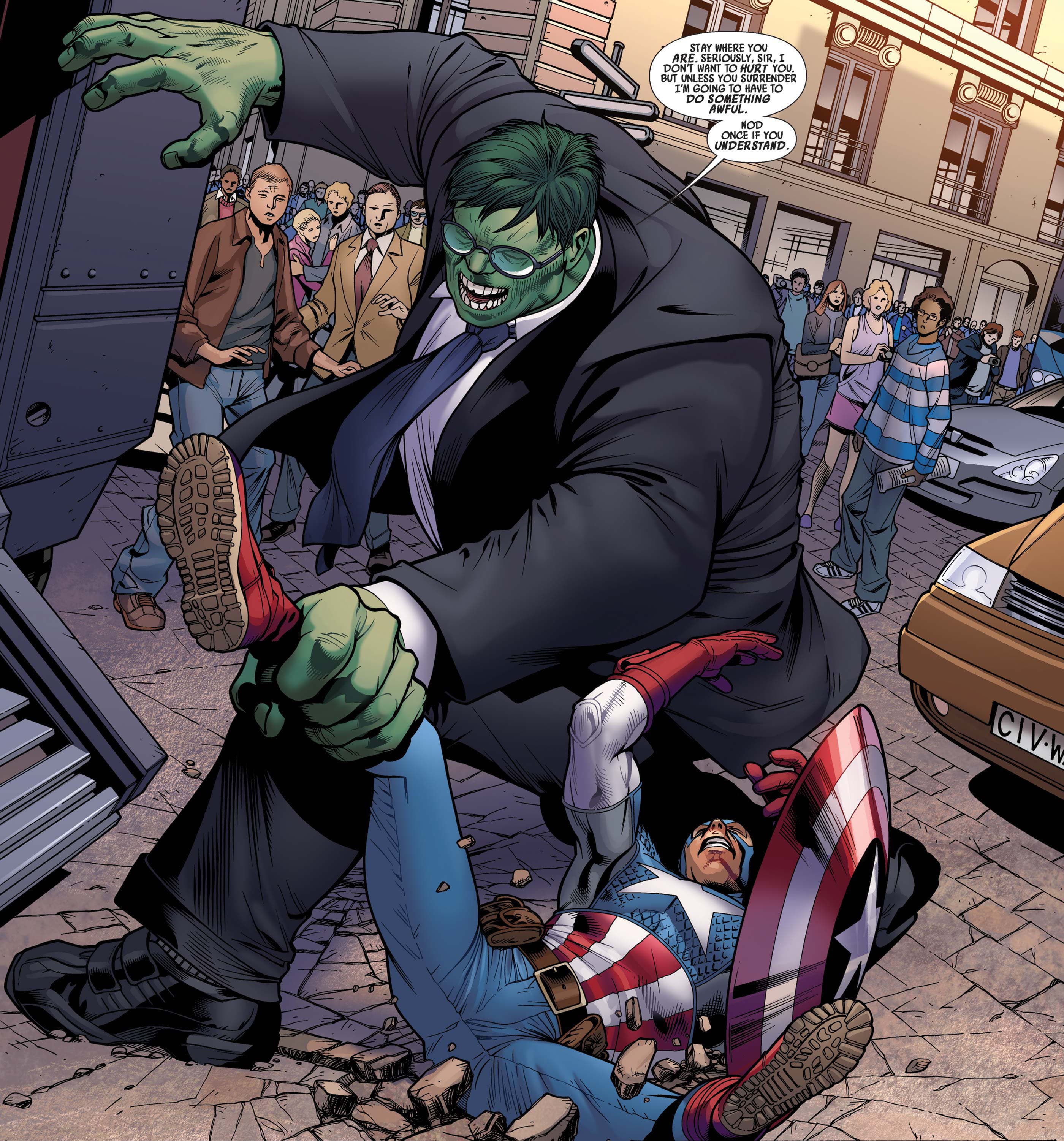 Black suit, blue tie - ULTIMATE AVENGERS (2009) #4