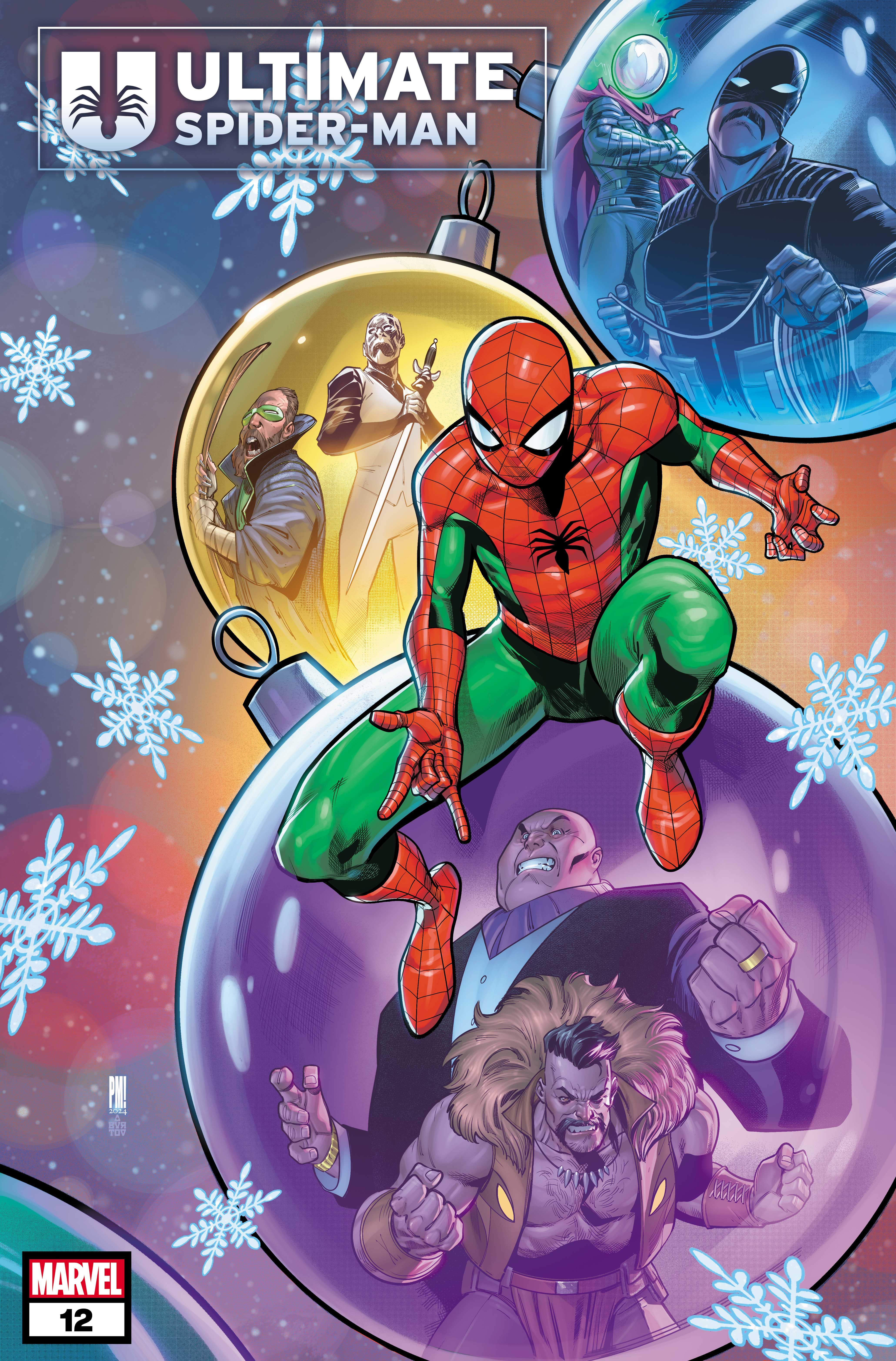 Ultimate Spider-Man #12 Winter Holiday Variant Cover by Paco Medina