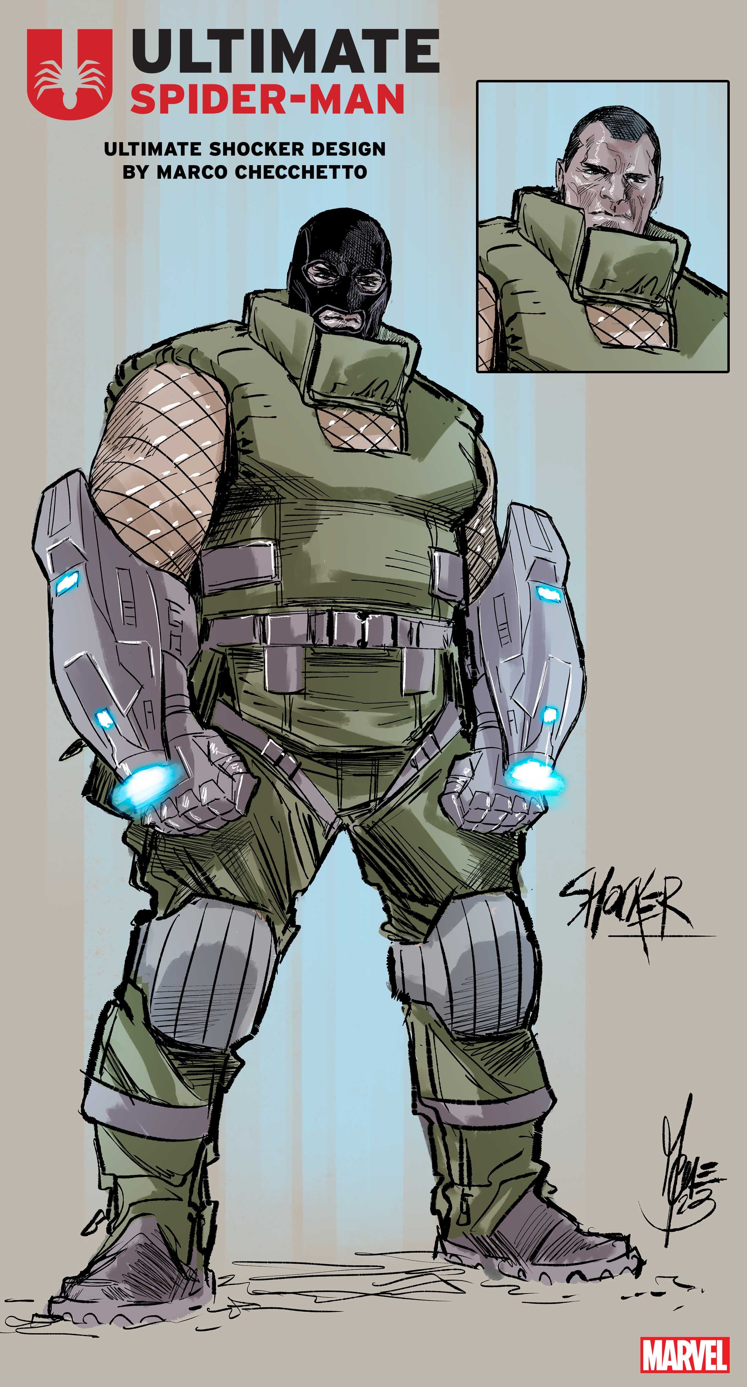 ULTIMATE SPIDER-MAN (2024) #2 Ultimate Shocker design by Marco Checchetto