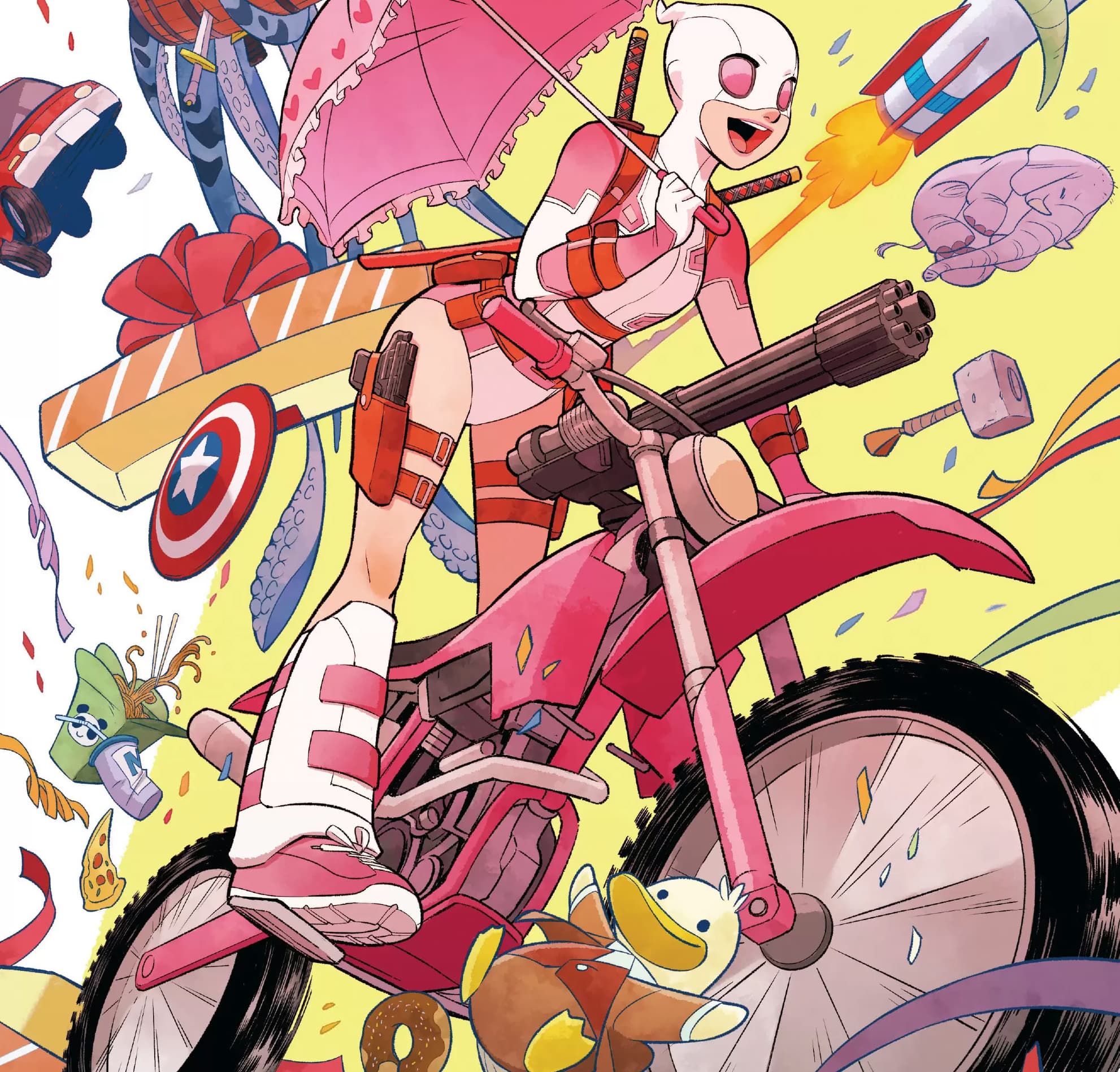 UNBELIEVABLE GWENPOOL (2016) #1 cover by Gurihiru