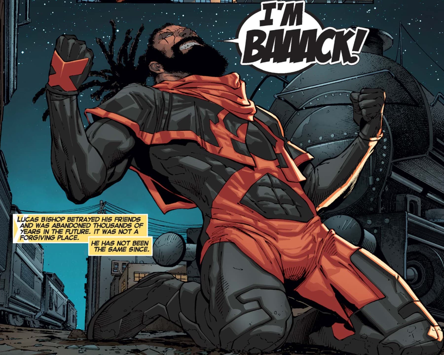 UNCANNY X-FORCE (2013) #1 panel by Sam Humphries, Ron Garney, and Cory Petit