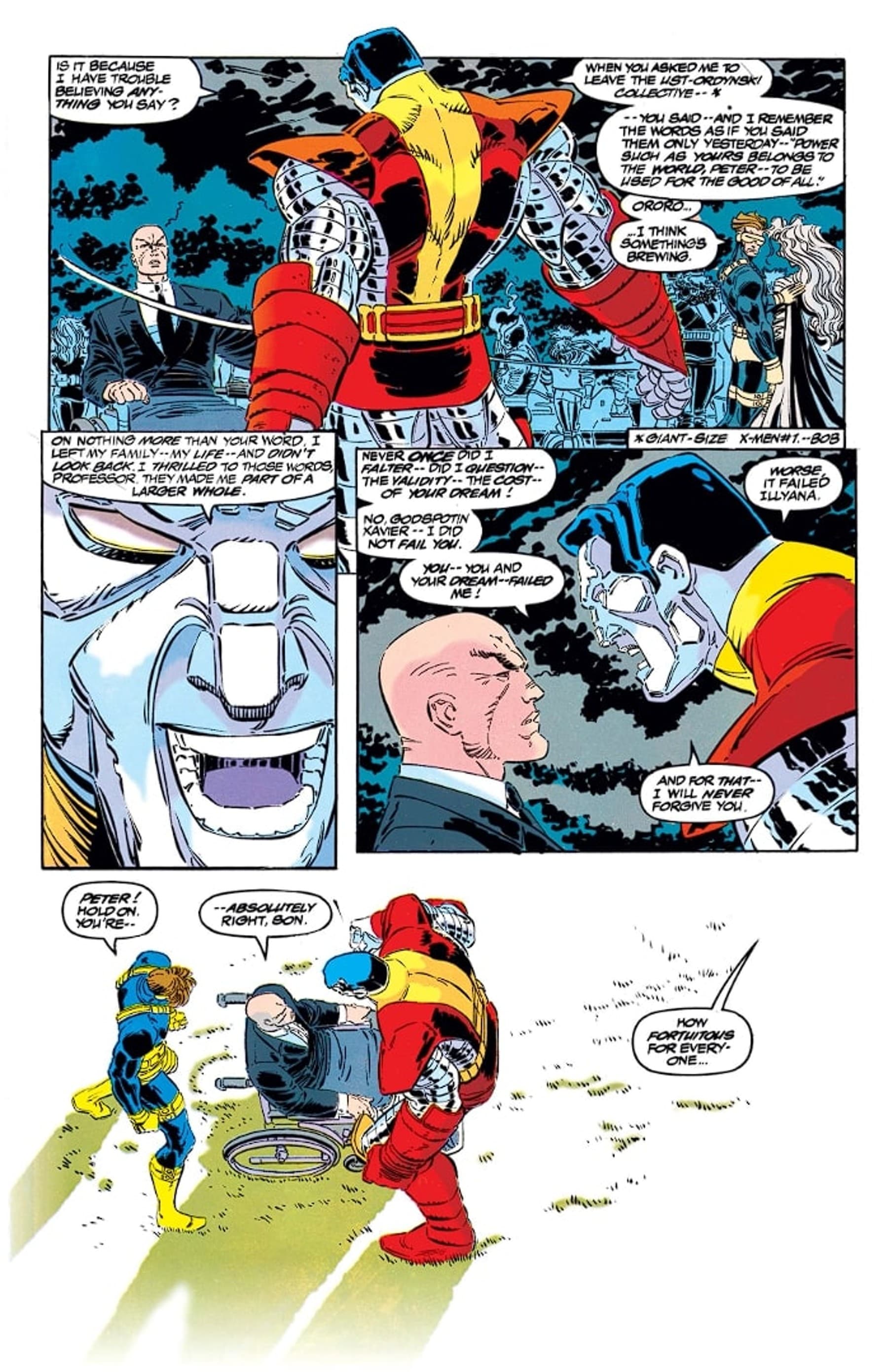 UNCANNY X-MEN (1963) #304 page by Scott Lobdell, Jae Lee, Chris Sprouse, Brandon Peterson, Paul Smith, and John Romita Jr.