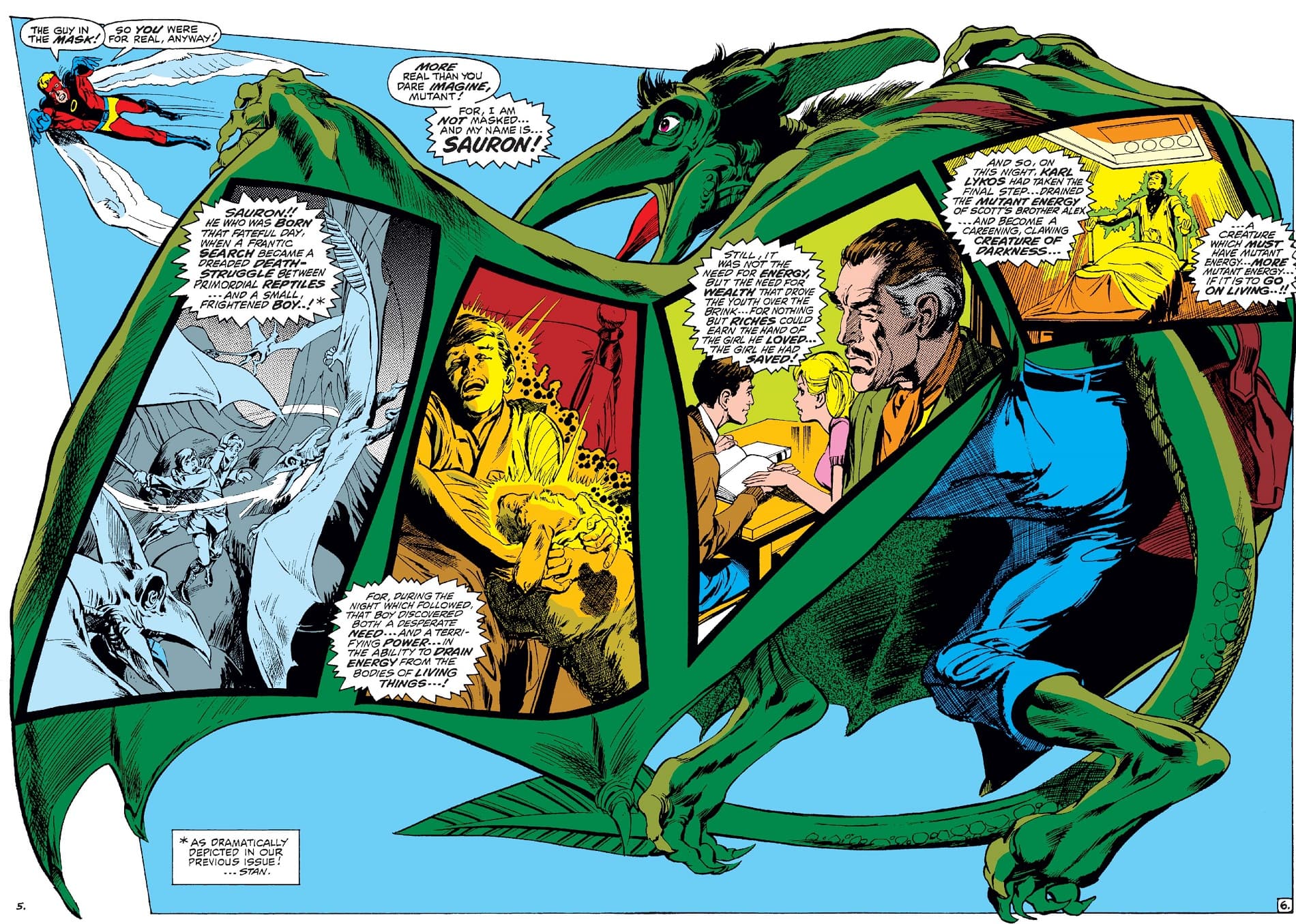 The origin of Sauron in UNCANNY X-MEN (1963) #61.