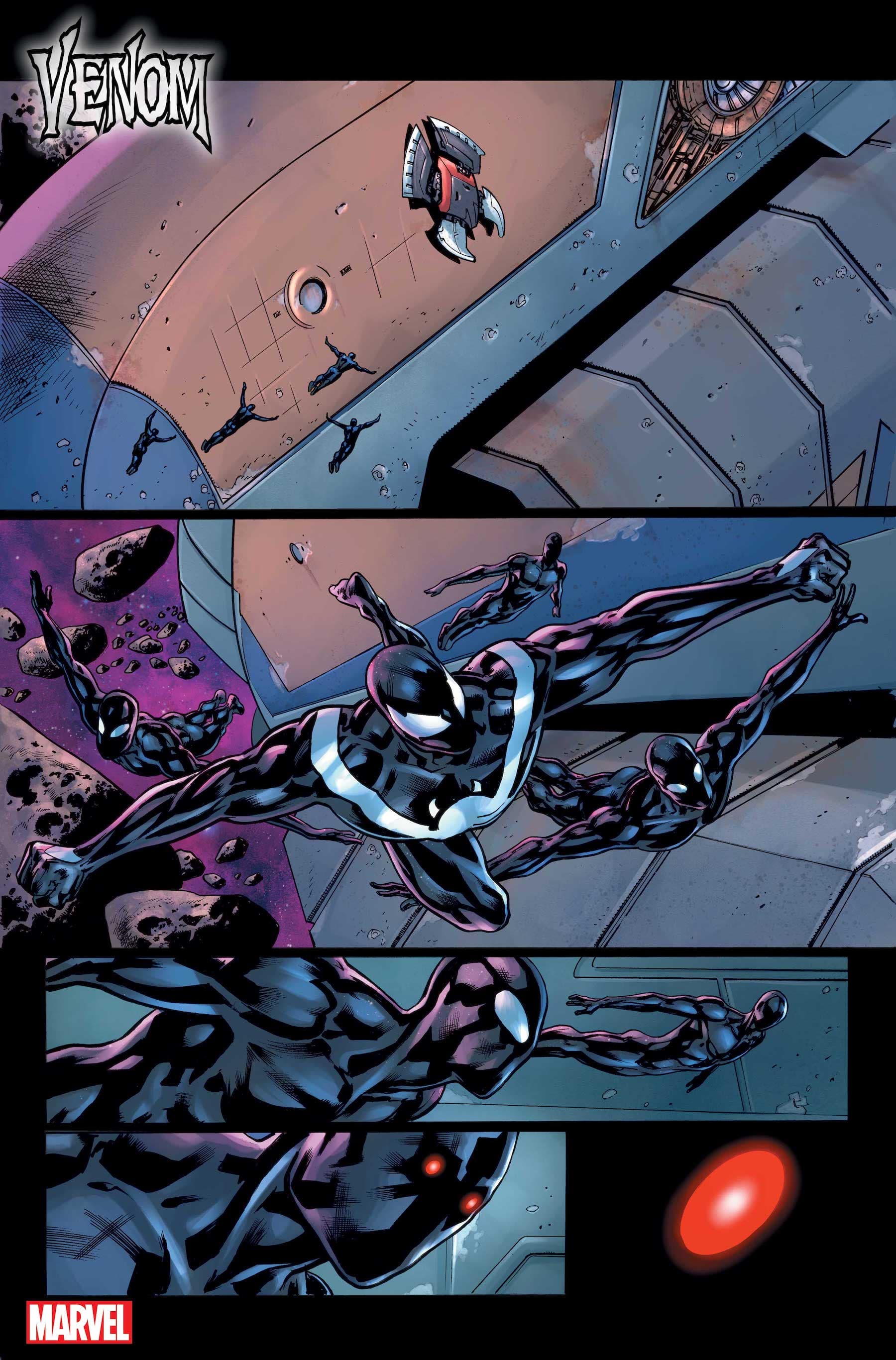 VENOM #1 preview art by Bryan Hitch with inks by Andrew Currie and colors by Alex Sinclair