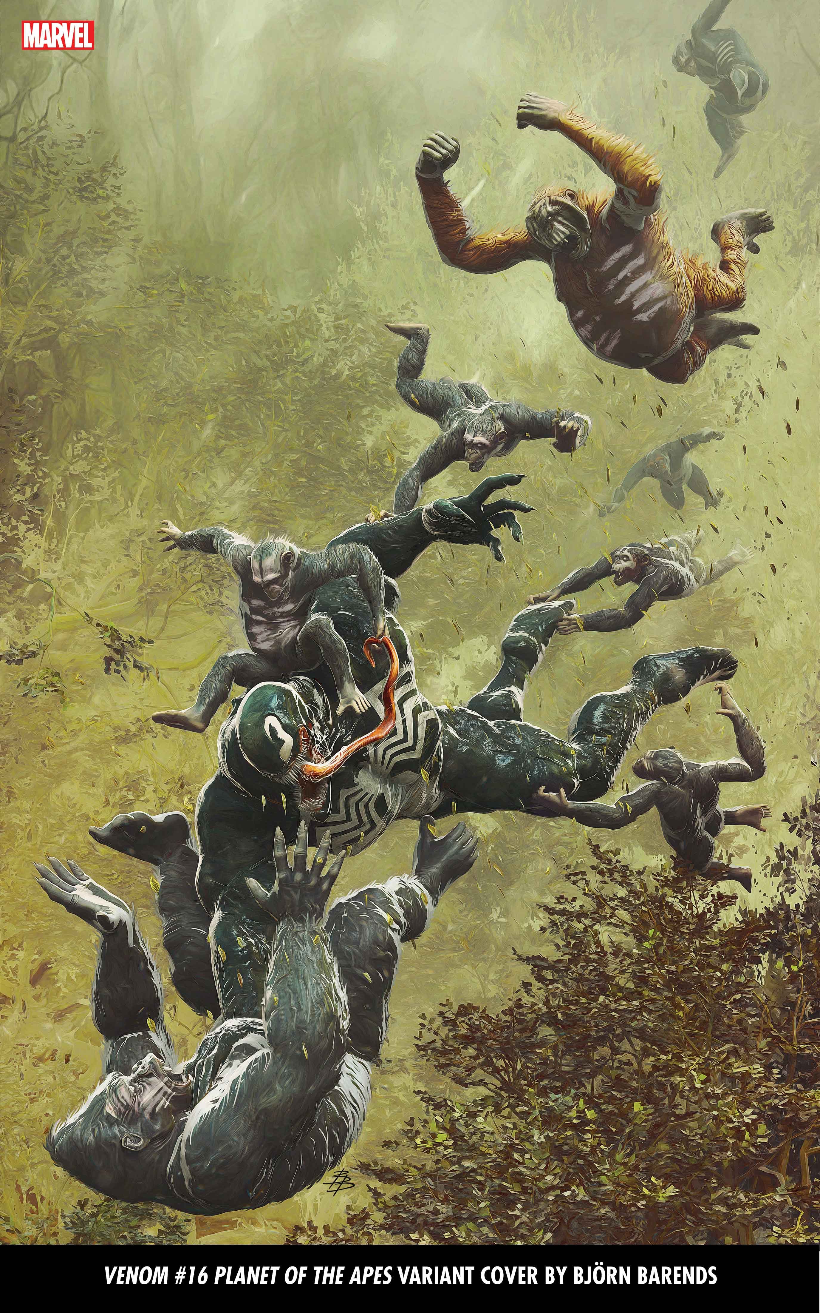 VENOM #16 PLANET OF THE APES VARIANT COVER BY BJORN BARENDS