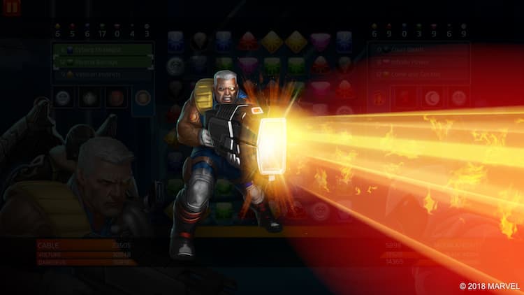 Marvel Puzzle Quest - Cable - Plasma Barrage power