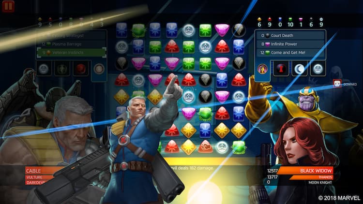 Marvel Puzzle Quest - Cable - Veteran Instincts power