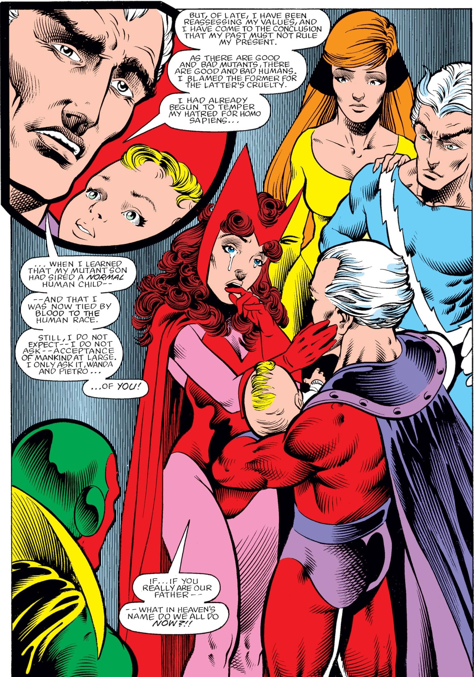 Magneto declares that he is Scarlet Witch and Quicksilver's father in a strange family reunion.