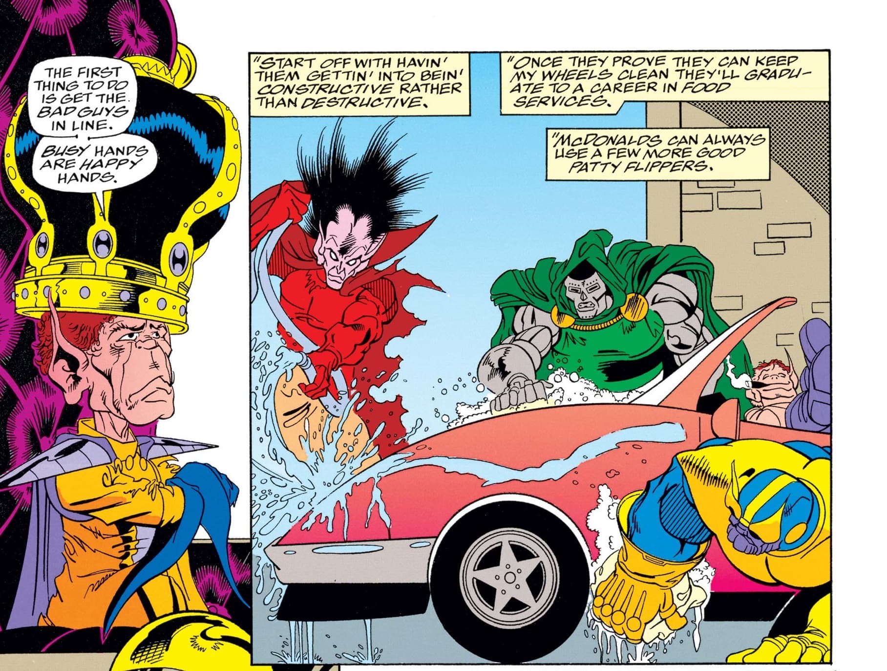 Pip's fantasies as king in WARLOCK AND THE INFINITY WATCH (1992) #20.