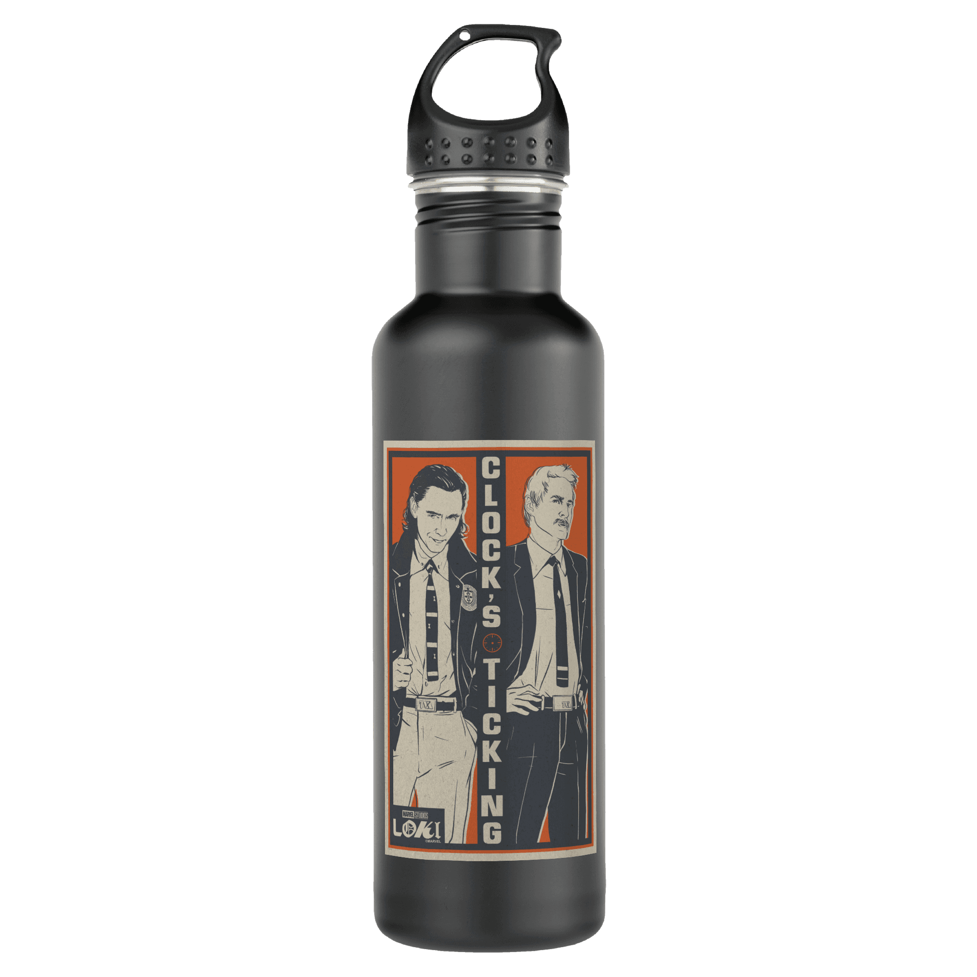 Loki and Mobius 'Clock's Ticking' Water Bottle