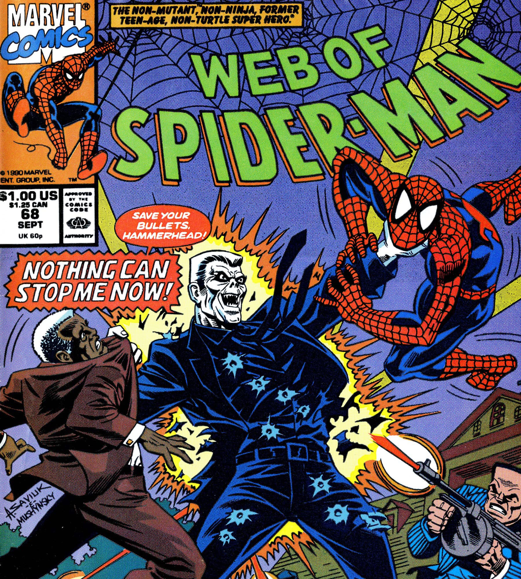 WEB OF SPIDER-MAN (1985) #68 cover by Alex Saviuk