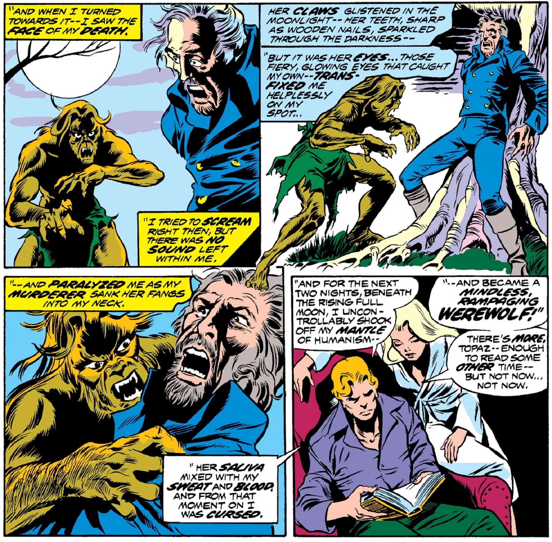 The beginning of the Russoff family curse in WEREWOLF BY NIGHT (1972) #15.