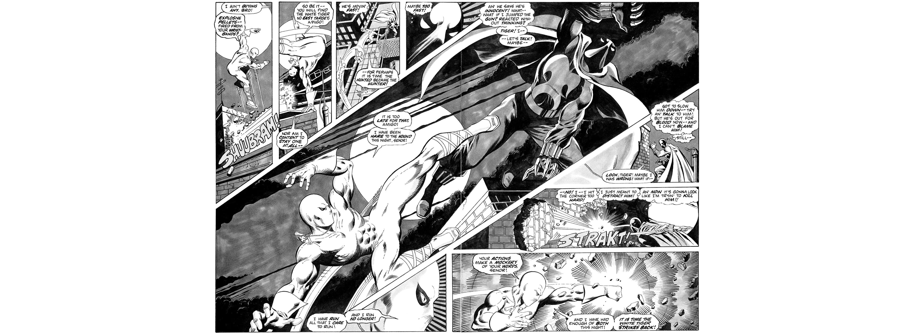 The Deadly Hands of Kung-Fu #21 White Tiger Prowler Rooftop Fight