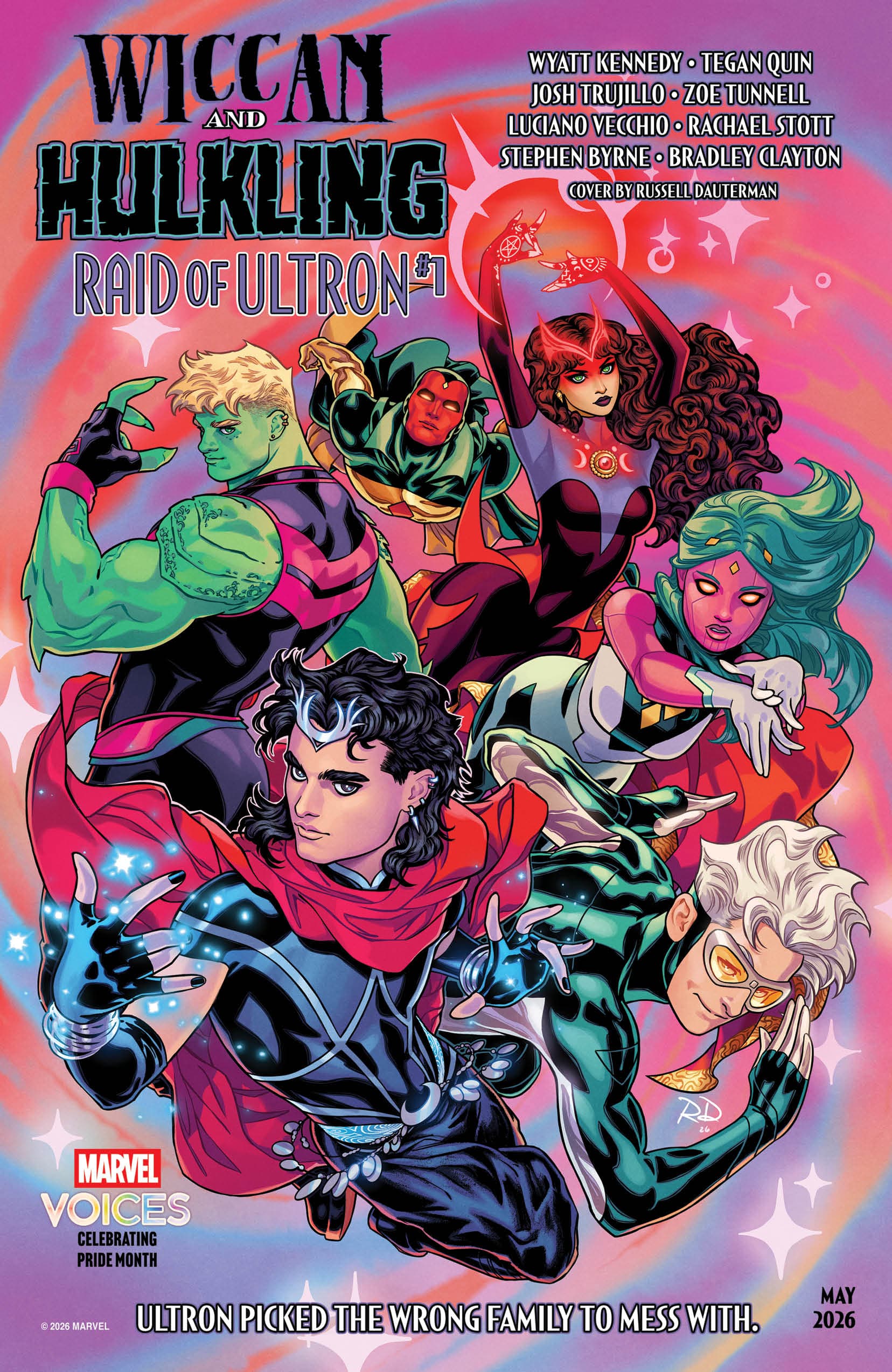 WICCAN & HULKLING: RAID OF ULTRON #1 Cover by RUSSELL DAUTERMAN