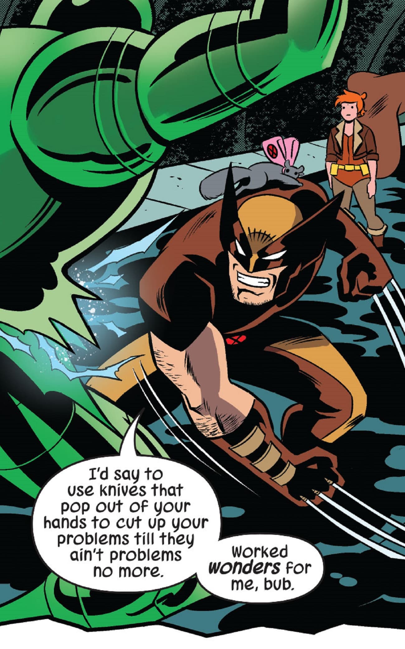 Wolverine tells Squirrel Girl how it's done!