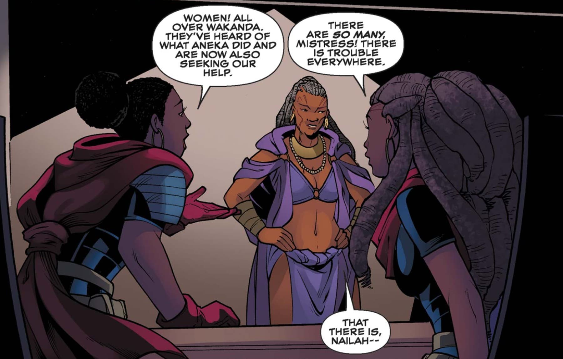 BLACK PANTHER: WORLD OF WAKANDA (2016) #5 panel by Alitha Martinez