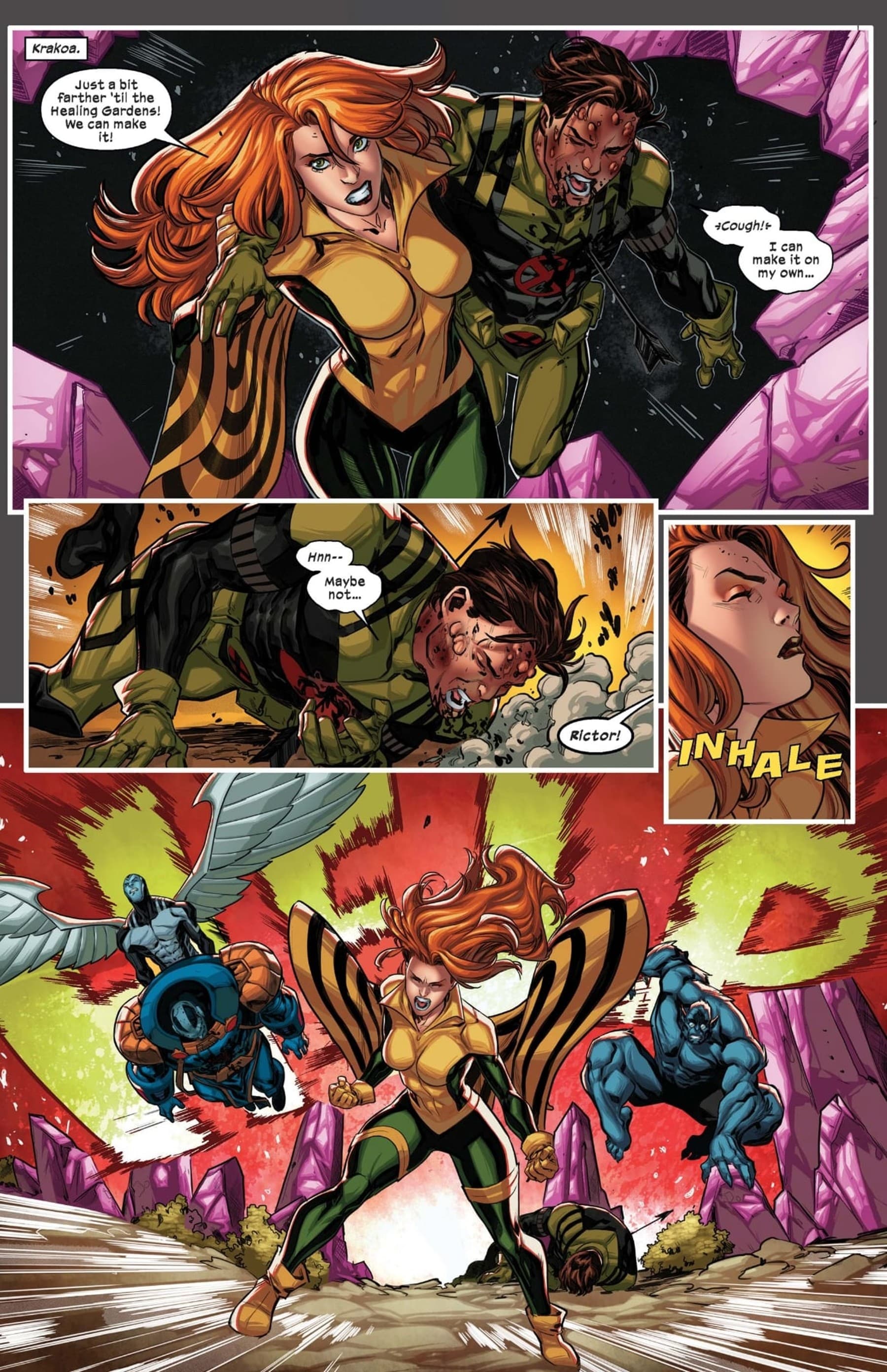 X-FACTOR (2020) #4 panel by Leah Williams and Carlos Gomez