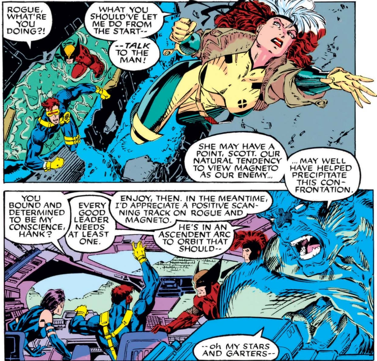Rogue pursues Magneto