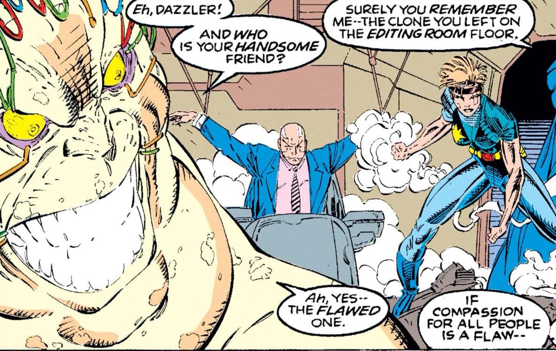 X-MEN (1991) #11 panel by Joe Quesada and Mark Texeira