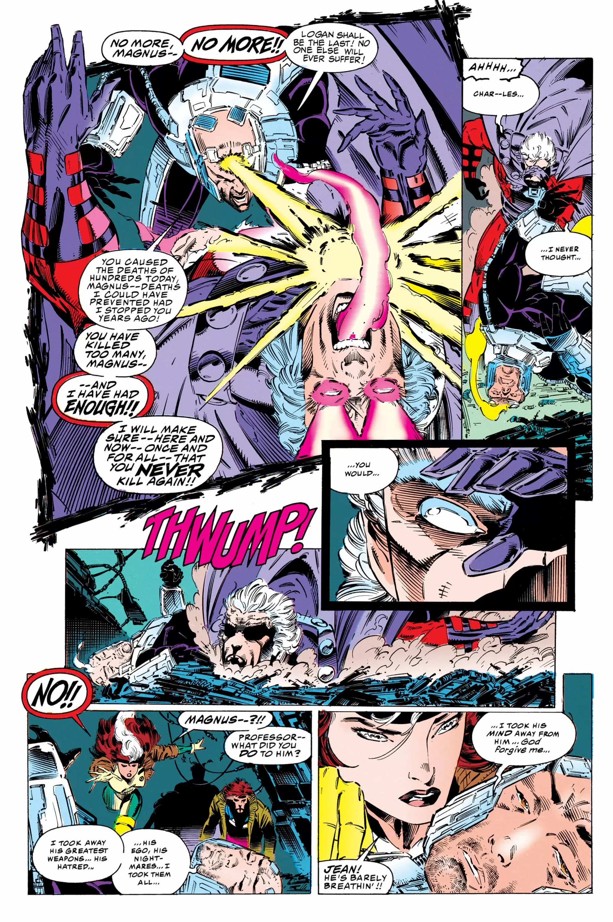 X-MEN (1991) #25 artwork by Andy Kubert, Matt Ryan, and Joe Rosas