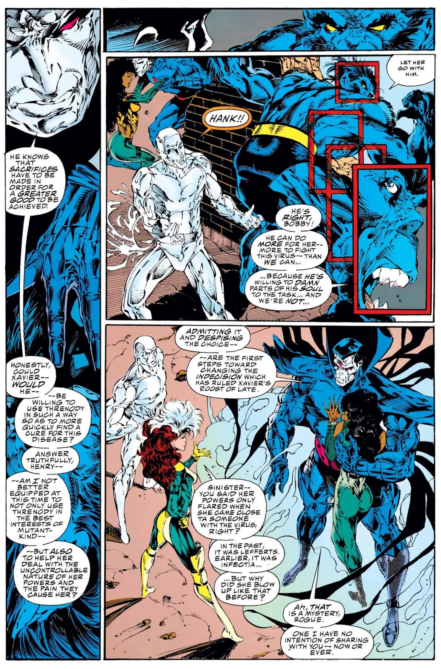 X-MEN (1991) #27 page by Fabian Nicieza and Richard Bennett