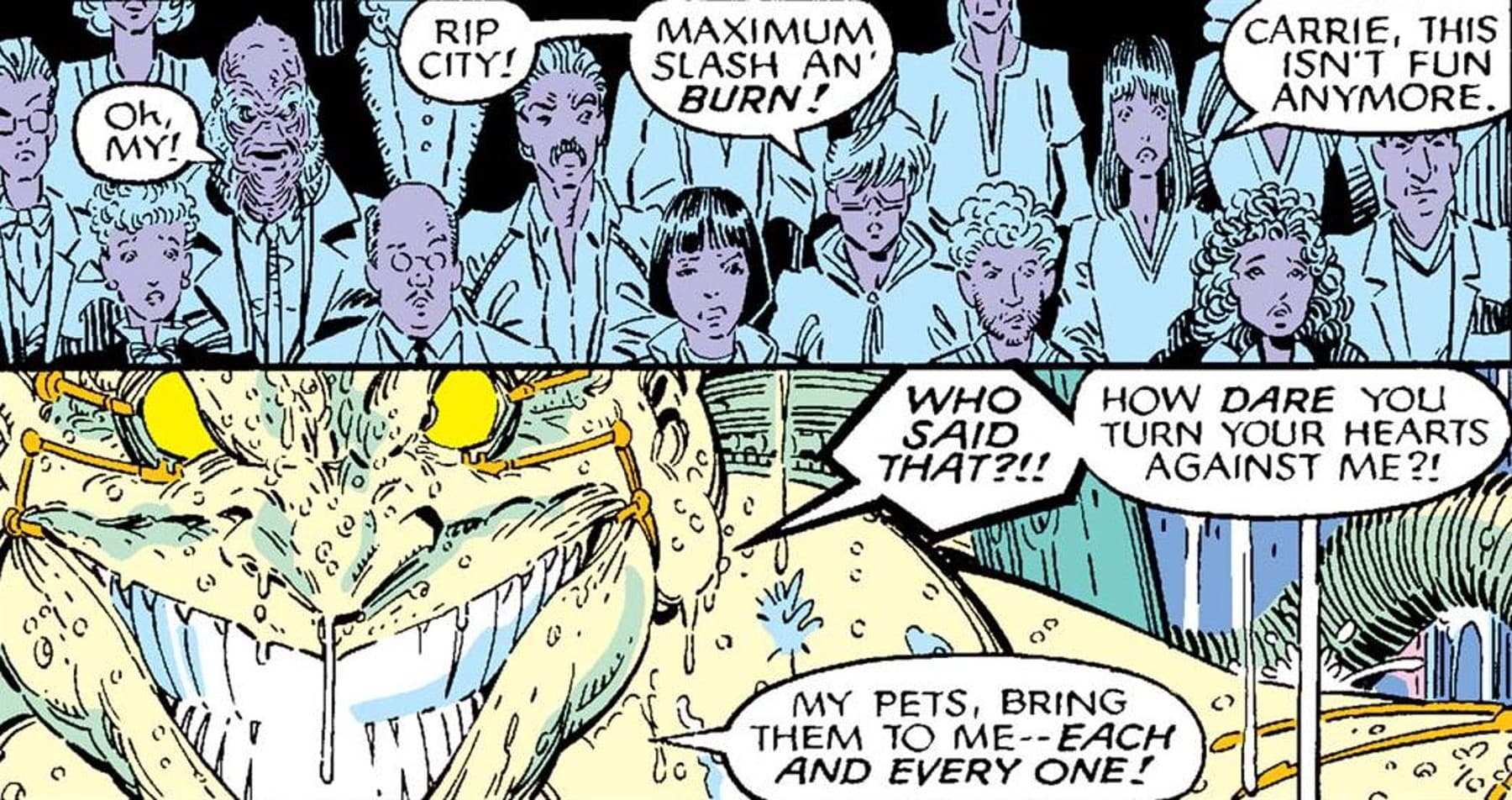 X-MEN ANNUAL (1970) #10 panel by Chris Claremont and Arthur Adams