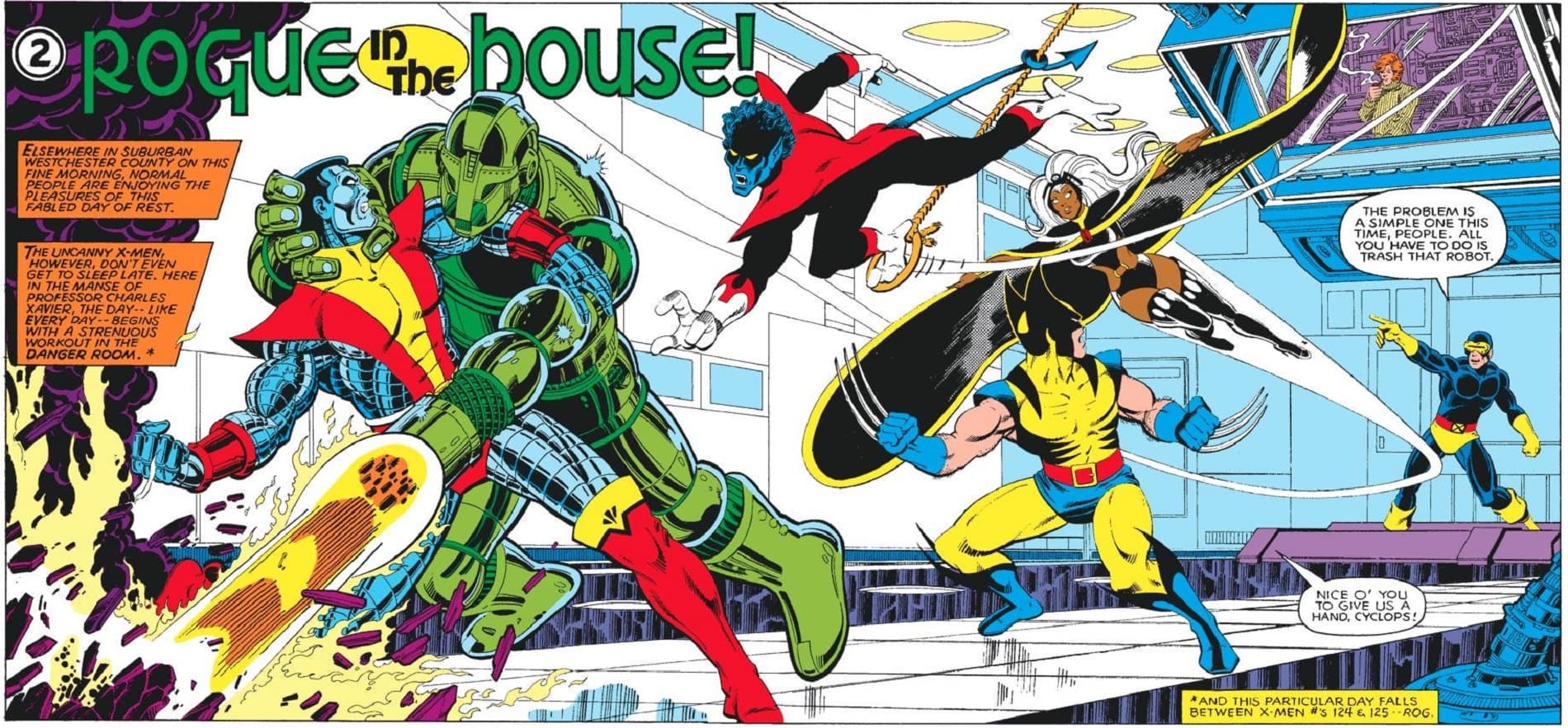 A Danger Room session with the new X-Men team in X-MEN ANNUAL (1970) #3.