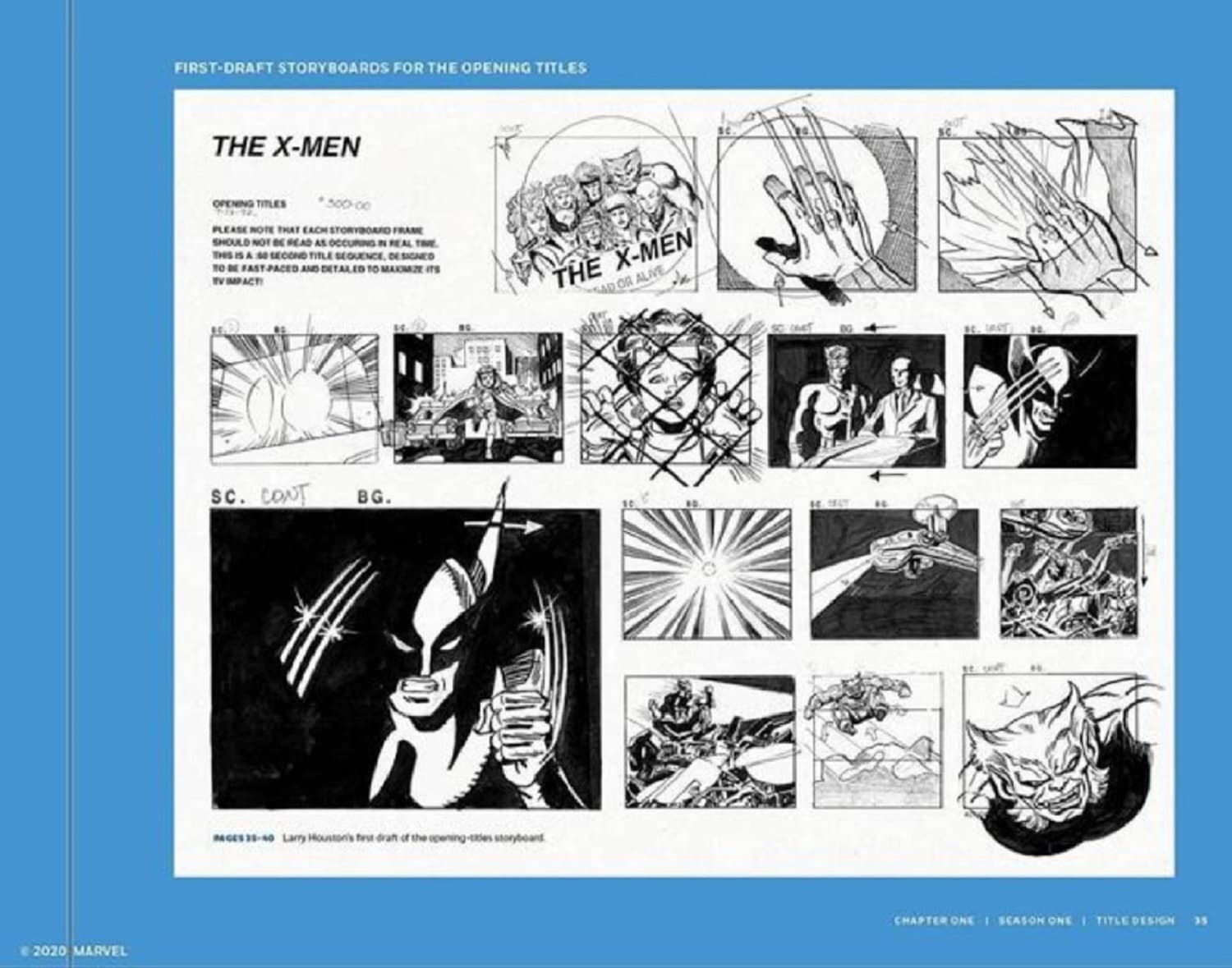 Opening Storyboard courtesy of Larry Houston.