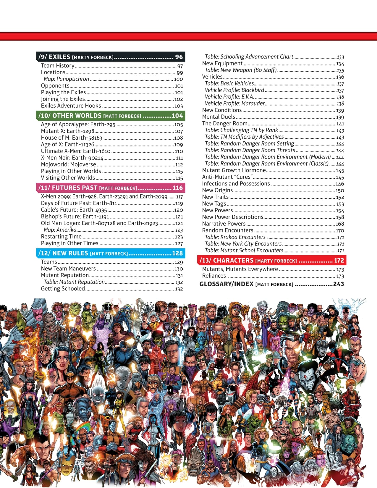 Marvel Multiverse Role-Playing Game: X-Men Expansion Table of Contents Page 2