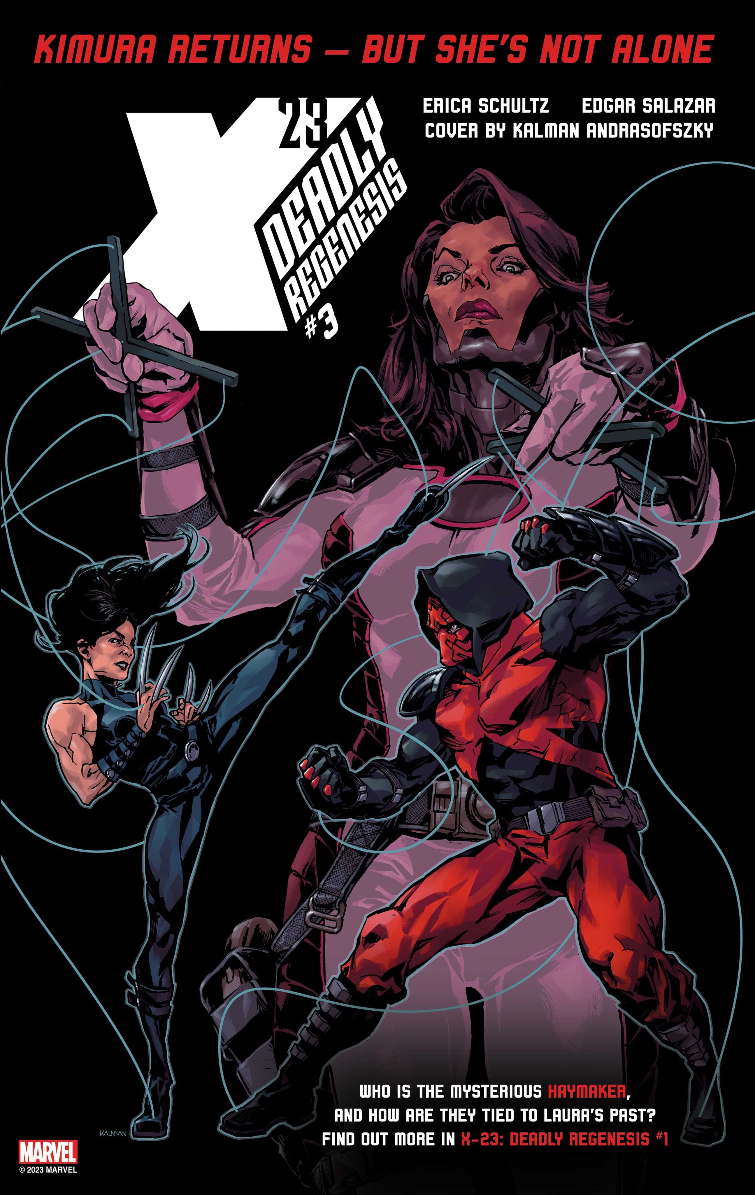 X-23: DEADLY REGENESIS #3 cover by Kalman Andrasofszky