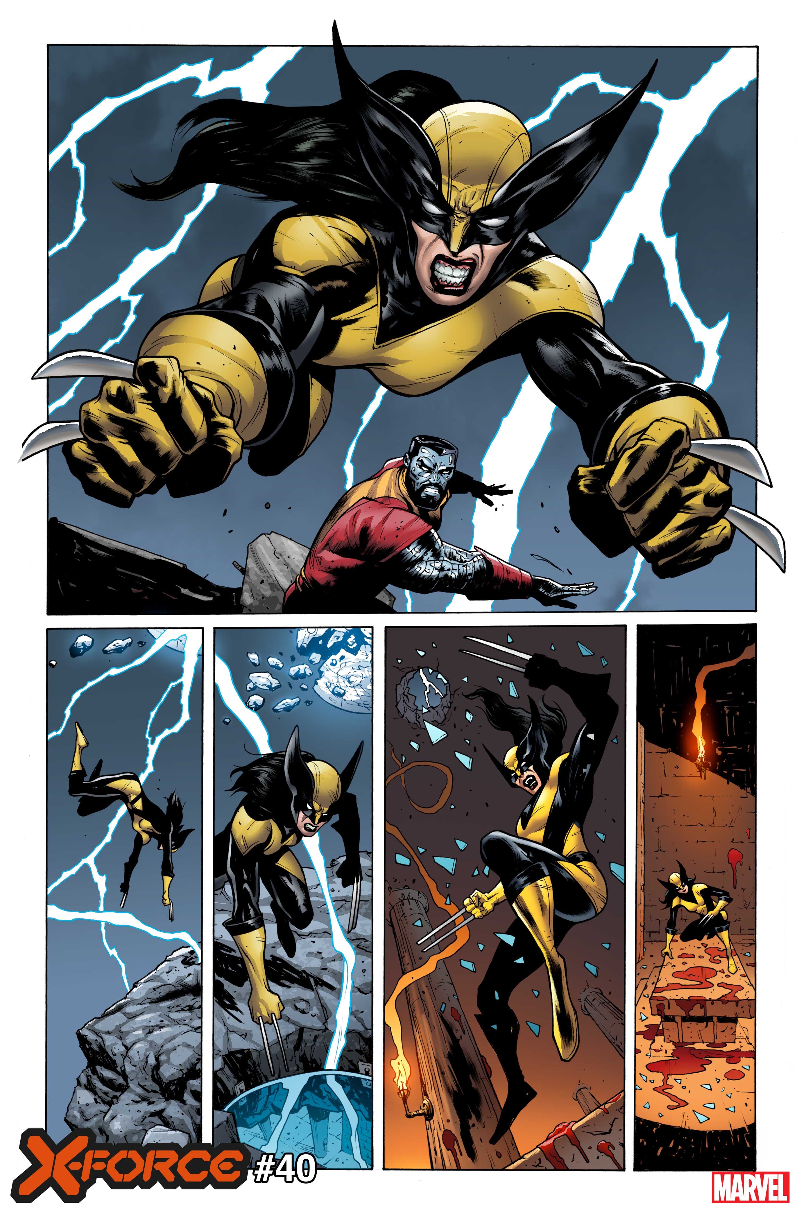 X-Force #14 art by Paul Davidson