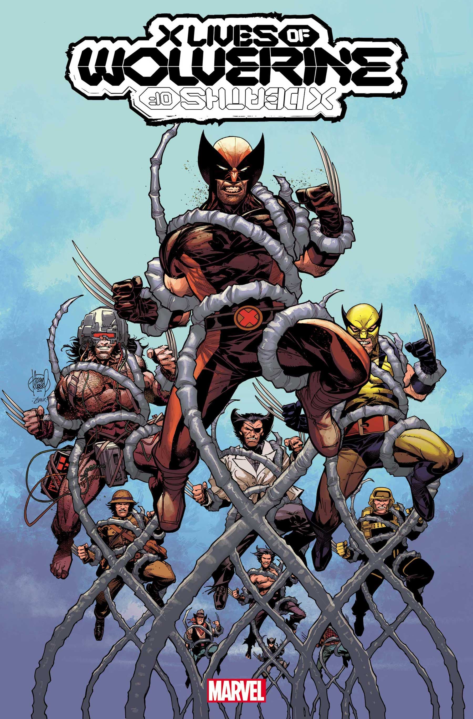 X LIVES OF WOLVERINE #1 cover by Adam Kubert