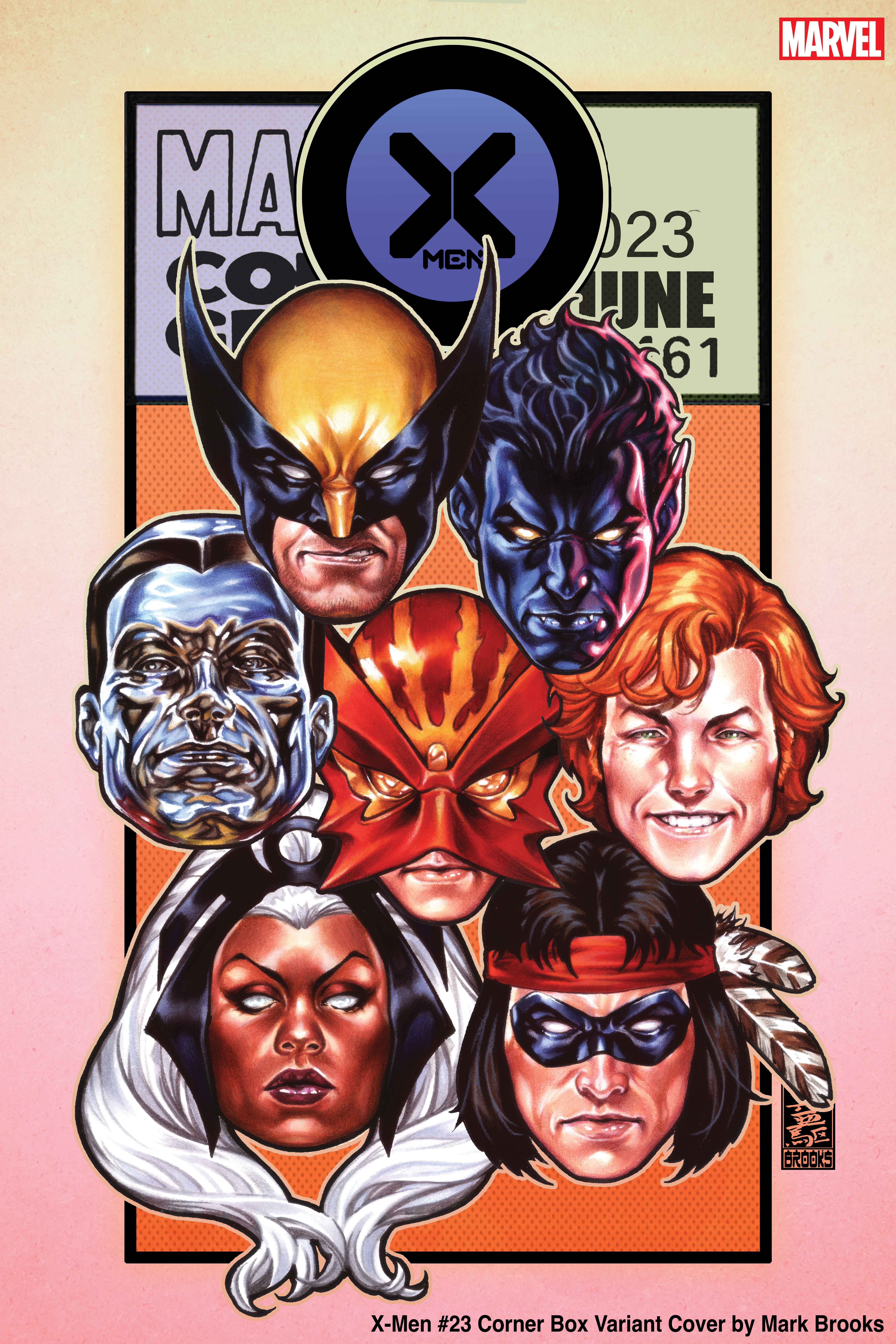 X-MEN #23 Corner Box Variant Cover by Mark Brooks