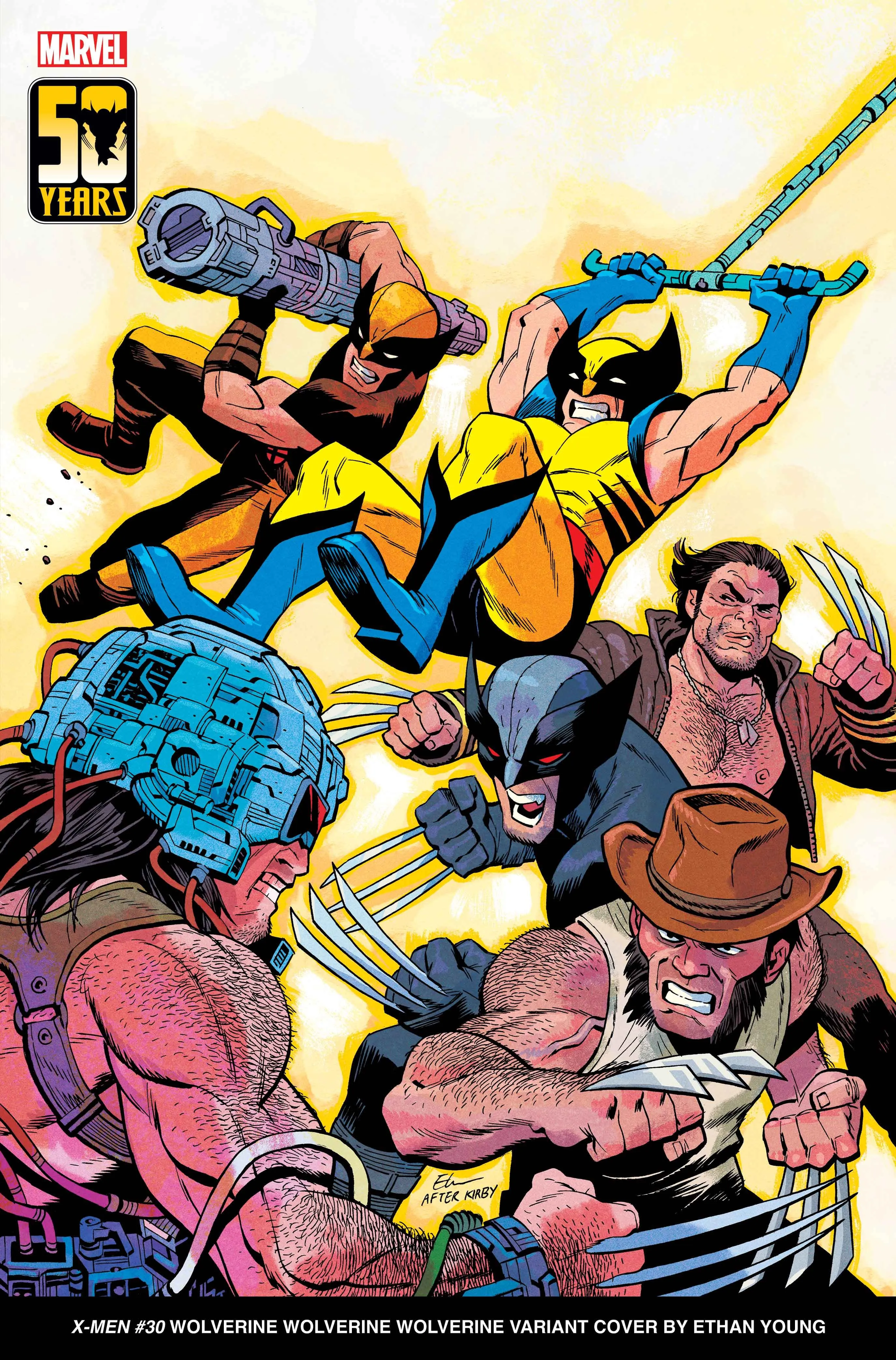 X-MEN #30 Wolverine Wolverine Wolverine Variant Cover by Ethan Young