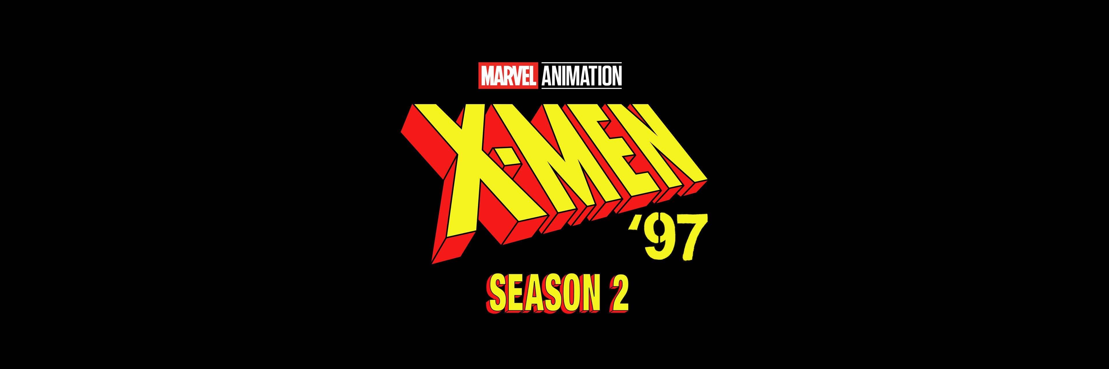 Marvel Animation's X-Men '97 Disney+ TV Show Season 2 Logo on Black