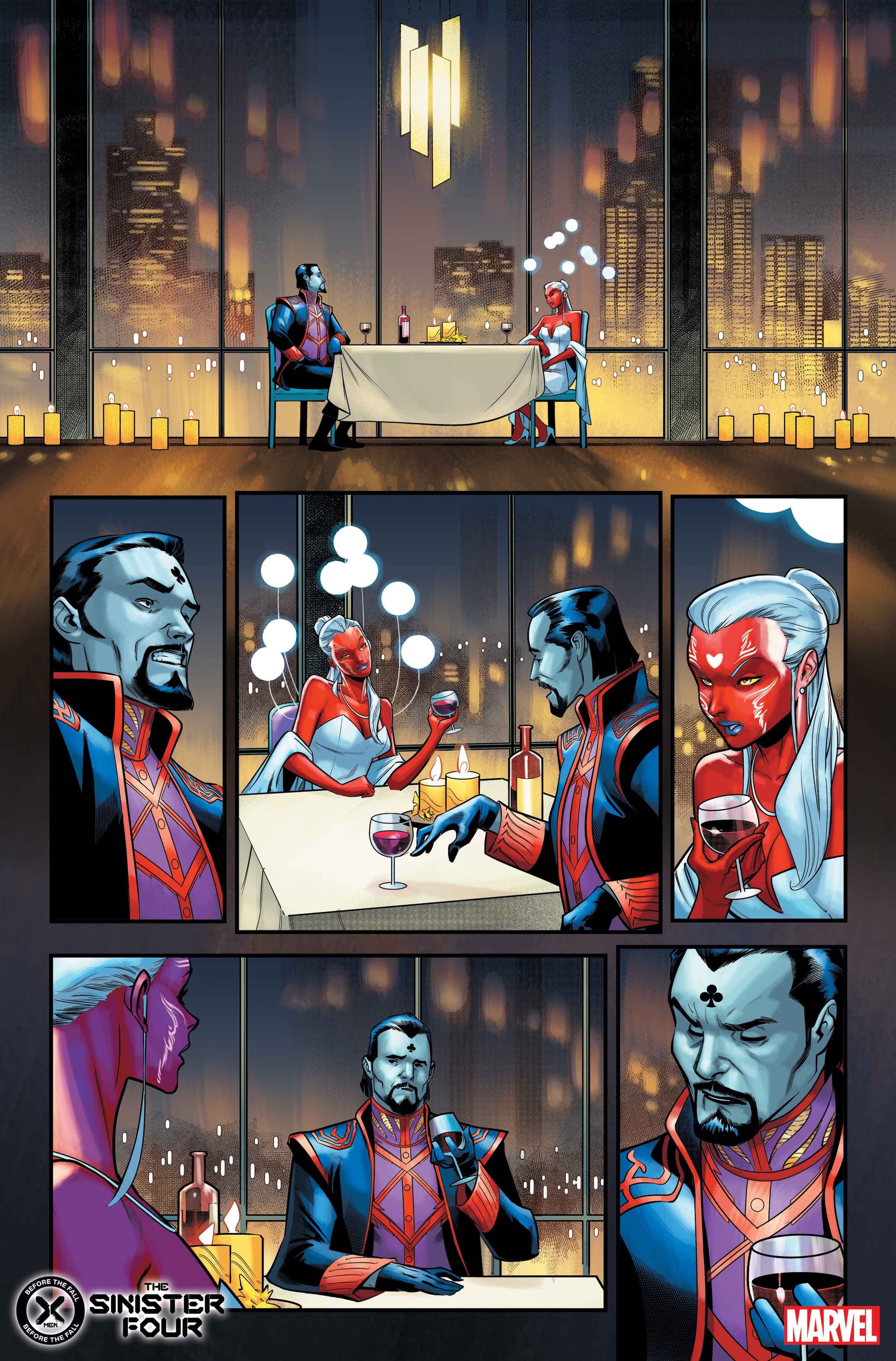 Flesh and Blood 熟考 Ponder Marvel X-Men: Before the Fall – The Sinister Four' #1 Preview Sets the