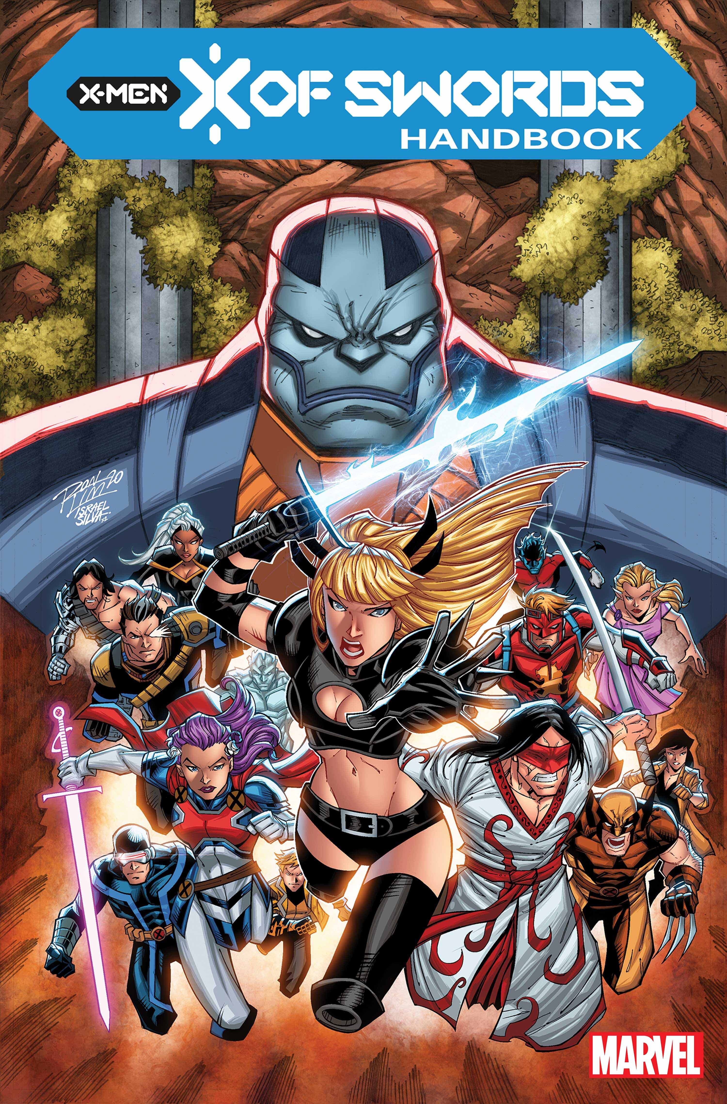 X OF SWORDS HANDBOOK WRITTEN BY MIKE O’SULLIVAN & THE OHOTMU TEAM, COVER BY RON LIM