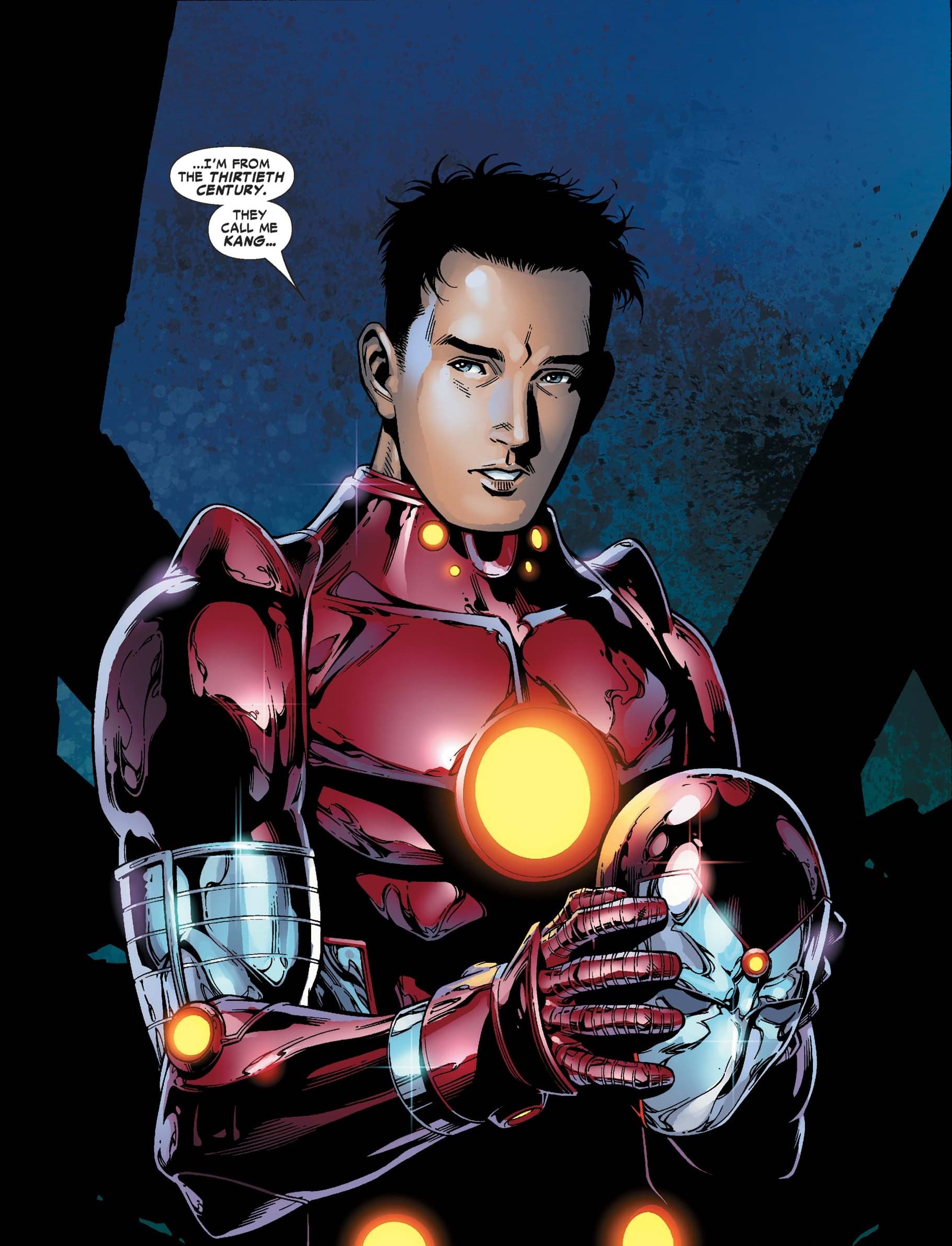 Iron Lad reveals his true identity in YOUNG AVENGERS (2005) #1.