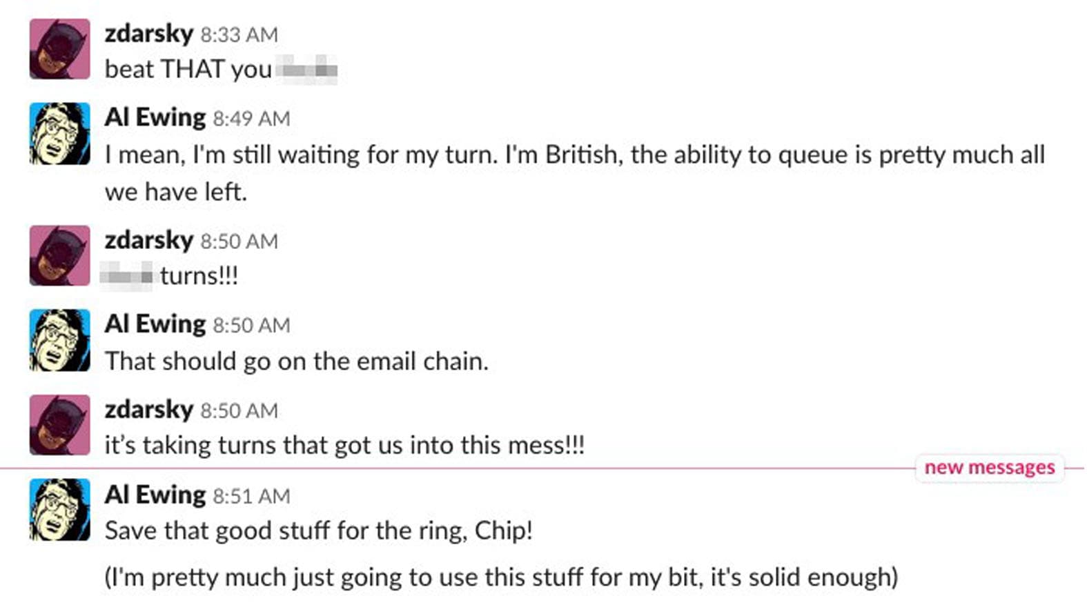 Chip Zdarsky's real quote