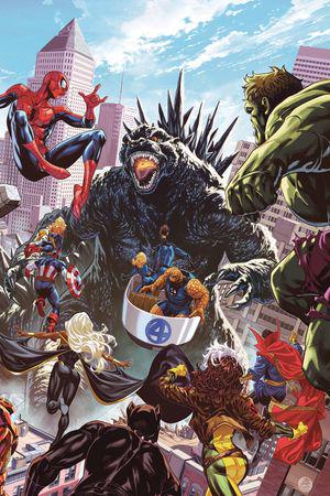 Godzilla Destroys the Marvel Universe (2025) #1 (Variant)