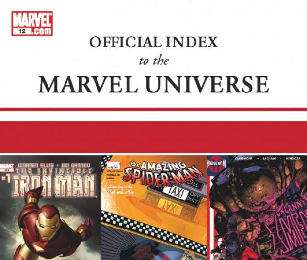 OFFICIAL INDEX TO THE MARVEL UNIVERSE #12