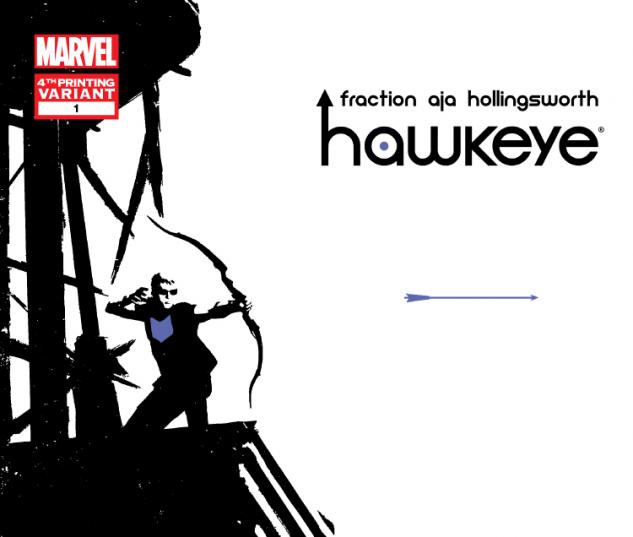 cover from Hawkeye (2012) #1 (AJA 4TH PRINTING VARIANT)