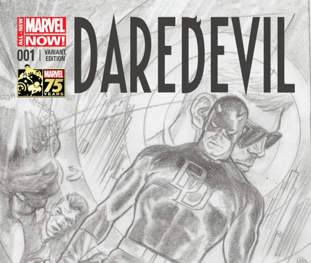 DAREDEVIL 1 ROSS 75TH ANNIVERSARY SKETCH VARIANT (ANMN, WITH DIGITAL CODE)