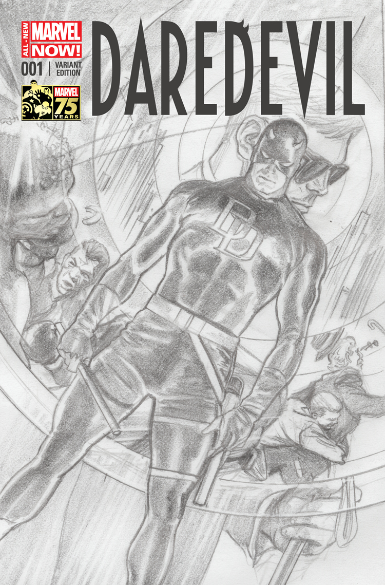 Daredevil (2014) #1 (Ross 75th Anniversary Sketch Variant)