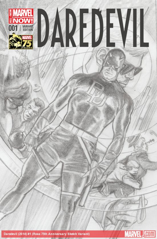 Daredevil (2014) #1 (Ross 75th Anniversary Sketch Variant)
