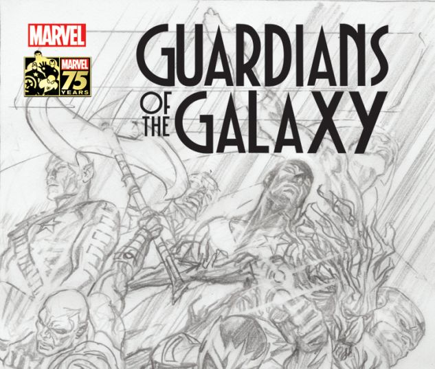 GUARDIANS OF THE GALAXY 18 ROSS 75TH ANNIVERSARY SKETCH VARIANT (SIN, WITH DIGITAL CODE)