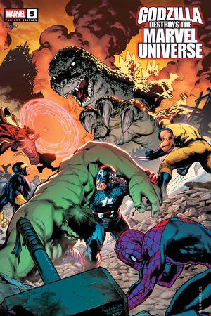 Godzilla Destroys the Marvel Universe (2025) #5 (Variant)