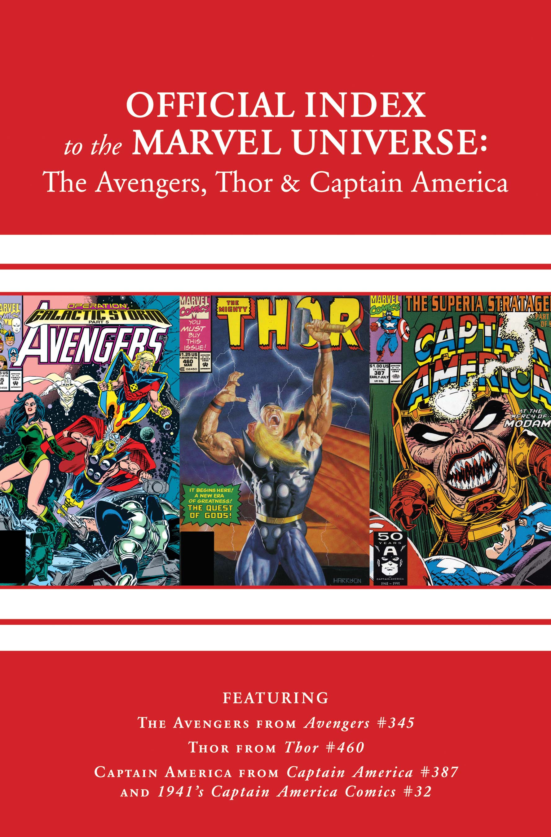 Avengers, Thor & Captain America: Official Index to the Marvel Universe (2010) #10